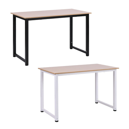 Computer Desk PC Table Writing Workstation Work Study w/ White Metal Frame MDF