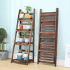 4 Tier Ladder Folding Plant Flower Stand Book Shelf Display Shelving Rack Wooden