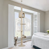 Floor to Ceiling Cat Tree 220-260cm Climbing Tower with Scratching Post Condo