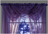Plain Tasselled Voile Swags All Colours-Net Curtains Voile Swag Valance Pelmet