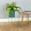 Metal Planter Plant Pot Living Room Indoor Neutral Home Circular Stand