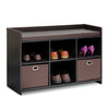Furinno 13138EX/EX/BR Econ Storage Bench with Comfy Cushion