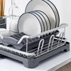Extendable PLATE DISH CUTLERY CUP DRAINER DRAINING RACK DRIP TRAY PLATES HOLDER