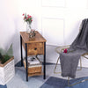 HOOBRO Side Table End Sofa Table Narrow Nightstand Wood Look Accent Furniture