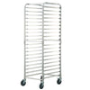 20 Sheet Commercial Bun Pan Rack Kitchen Aluminum Baking Racks Brake Wheel