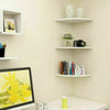 Set Of 3 Floating Corner Shelf Shelves Wall Mounted Storage Display Bookcase