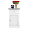 White Bedside Table, Bathroom / Hallway Cabinet Cupboard Slim/Small With Storage