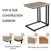 C Shaped Sofa Side Table Snack/Coffee End Table for Living Room/Bedroom Home