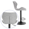 2 Bar Stools Adjustable Breakfast Kitchen Stools PU Leather Swivel Gas Lift