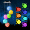 Colour Changing Hanging Wind Chimes Solar Powered LED Ball Lights Garden Outdoor