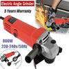 800W ELECTRIC ANGLE GRINDER CUTTING GRINDING SANDING POWER TOOL 115mm DISC CUT