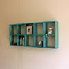 Rustic Wooden Wall Shelves Storage Compartment Shelving Vintage Cubes Coat Hook