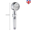 LED Hand Shower Head for Bath High Pressure Water Saving Filter Spa Rain UK