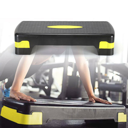 Home AEROBIC 2 LEVEL ADJUSTABLE YOGA STEP FITNESS Gym Board Non Slip Stepper