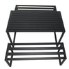 Outsunny 3Pcs Outdoor Dining Set Metal Beer Table Bench Patio Garden Yard