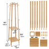 Wooden Clothes Rail Bedroom Coat Stand Home Shop Dress Hat Hanging Display Stand