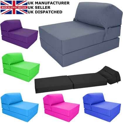 CHAIR Z BED Single Fold Out Chairbed Indoor Outdoor Folding Guest Sofa bed foam