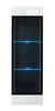 White High Gloss Wall Display Cabinet Glass Door LED Lights Unit Fever New