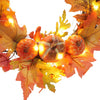 LED Light Hanging Autumn Wreath Pumpkin Maple Leaf Hanging Garland Door Decor UK