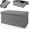 Large Folding Ottoman Storage Box Pouffe Seat Stool Chair FootStool Bench Linen