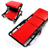 Folding Mechanics Deluxe Car Creeper Rolling Garage Seat Wheeled with Head Rest