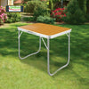 2.3FT FOLDING PORTABLE CAMPING TABLE, WOODEN MDF,OUTDOOR DINING BBQ PICNIC PARTY