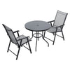 Garden Bistro Table Outdoor Furniture Tempered Glass Dining Coffee Table Chair