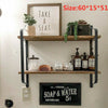 Large Rustic Industrial Pipe Wall Floating Shelf Wooden Storage Shelving Unit UK