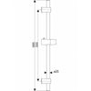 Modern Chrome Shower Riser Rail Shower Head Holder Adjustable Bar Rack