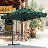 Garden Parasol Banana Cantilever Umbrella Crank Sun Shade Patio Outdoor W/ Base