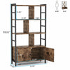 Tribesigns Storage Cabinet with 3 Shelves& 2 Doors Industrial Bookcase Bookshelf