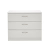 Modern White Chest of Drawers 3 Draws Bedroom Furniture Hallway Storage Cabinet