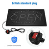 Bright LED Neon OPEN Shop Sign Light Display Sign Window Hanging with Chain UK