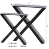 2 X Heavy Duty Wide X Shape Table Legs Dining Coffee Bench Desk Leg Cross Design