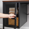 Industrial Computer Desk Rustic Metal Writing Table Vintage Office Workstation