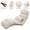 Folding Lazy Floor Sofa Chair Lounge Seat Adjustable Sleeper Seat Couch w/Pillow
