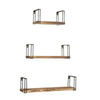 Rustic Industrial Pipe Wall Floating Shelf Wooden Storage Shelving Unit 3 Tier