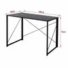 Black Folding Computer Desk Wooden Top Foldable Study Table Laptop Home Office