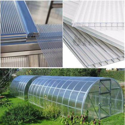 Clear Fireproofing PC Hallow Wall Polycarbonate Greenhouse Sheets Replacement