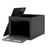 Mondeer Black Plastic Storage Boxes Storage File Cabinet on Wheels Removable