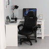 Mondeer White Corner Table L-shaped Computer Desk Workstation Office Study