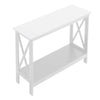 2 Tiers Console Table Shelf Sofa Side Hallway Side End Dressing Table Desk White