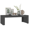 Coffee Table High Gloss Grey 110x50x35 cm Chipboard Storage Furniture