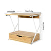 2 Tier Microwave Rack with Drawer Kitchen Shelf Holder Storage Organizer Stand