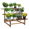 Large Ladder Flower Shelf 10~20 Pots Display Rack 3 Tier Plant Stand Home Art De