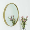 Gold Round Wall Mirror Bathroom Frame Mirror Iron Wall Mounted Mirror 50CM