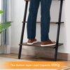 Industrial Ladder Shelves Wall Leaning Shelf Rack 4 Tier Storage Shelving Unit