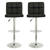 2x Bar Stools Faux Leather Kitchen Stool Breakfast Chair Chrome Modern Furniture