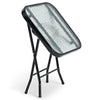 Garden Table 40cm Square Glass Top Folding Outdoor Patio Home Furniture Summer