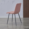 2X Pink Velvet Dining Chairs Metal Legs Office Chairs Dining Room Kitchen Modern